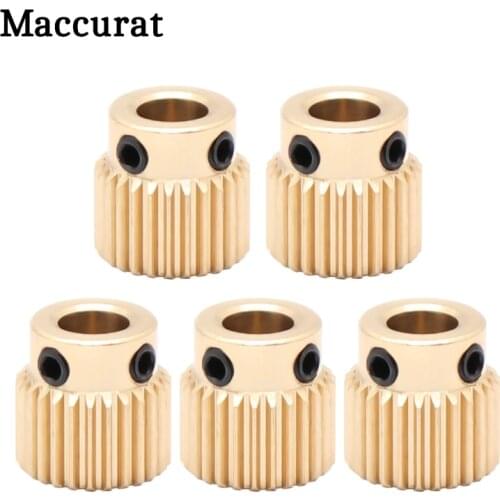 Creality CR-10 Ender-3 3D Printer Extrusion Wheel Brass gear wheel 40 Tooth Gear for CREALITY 3D Printer Extruder filament