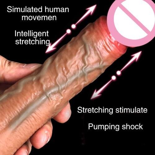 Dildo Usb Direct Charge Automatic Telescopic Dildo Vibrator G-spot Massage Adult Sex Toys For Woman G-spot Stimulus Masturbation