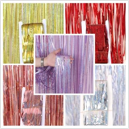 Bachelorette Party Backdrop Curtains Wedding Birthday Decoration Photozone Rain Tinsel Foil Curtain Anniversary Decoration
