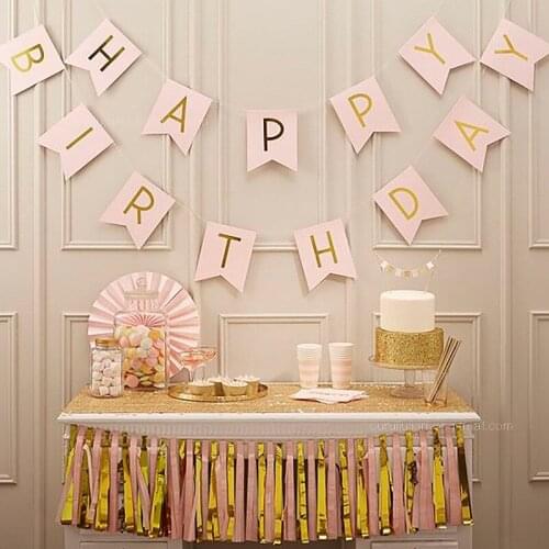 Happy Birthday Banner Baby Shower Decorations Photo Booth Happy Birthday Bunting Banner Garland Happy Bitthday Baby Shower Flags
