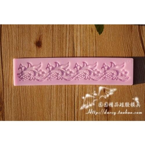 L046 Flower Lace mold Silicone Fondant Mold Gum Paste Cake Decorating cake topper Mould