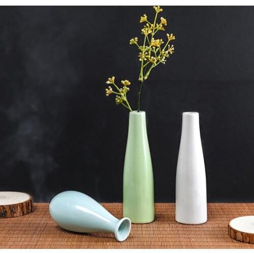 Hydroponic Small Table Vase Decoration Home Decoration Living Room European Flower Arrangement Ceramic Small Flower Vase