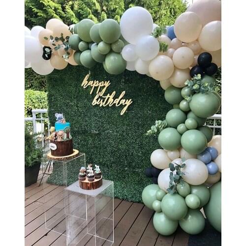 98pcs Retro Green Balloon Garland Arch Kit Avocado Green Balloon Birthday Party Wedding Decorations Baby Shower Kids Decoration