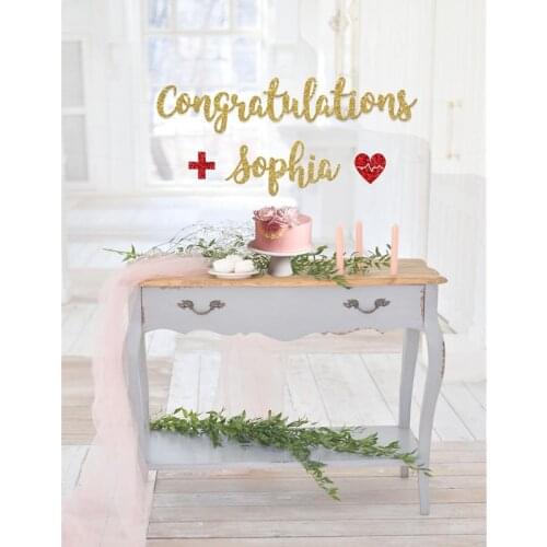 Personalised Nurse graduation banner nurse party decoration nurse banner Custom graduation banner congrats banner