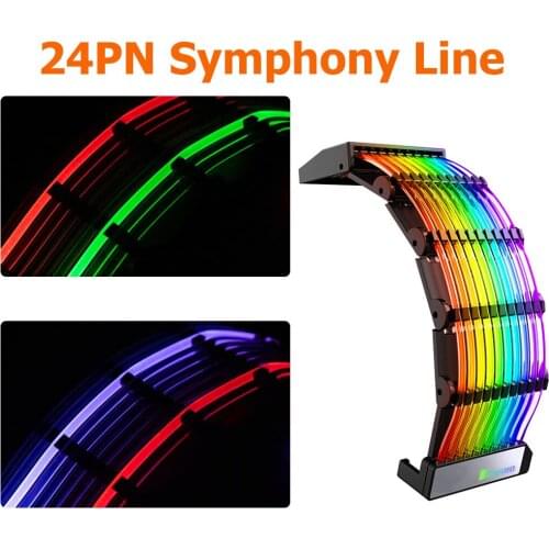 JONSBO DY-1 24 Pin Motherboard ARGB Power Cable Manual Control Rainbow Streamer Lighting 5V ARGB AURA SYNC Cord Wire