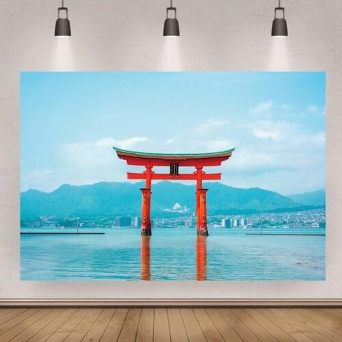 Classical Architecture Red Torii Background Prop Decoration Shrine Wallpaper Photo Studio Photography Portrait Shooting Backdrop