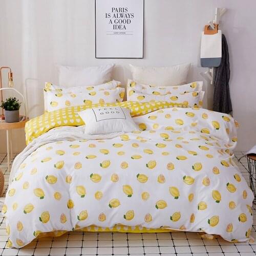 3-D Print Lemonade Bedding Set Simple Duvet Cover Set Pillowcase Home Textiles 2/3pcs Bed Linen King Queen Size Dropship