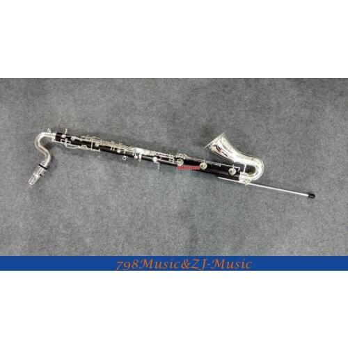Low E ) Bass Clarinet Bb Key Hard Grenadilla Black Wood Wooden Ebony Body Silver Plated