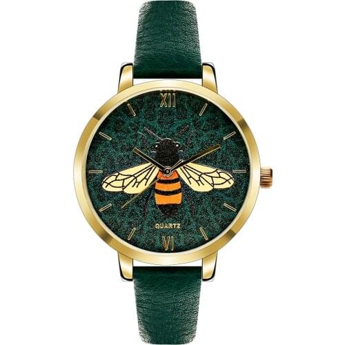 Lovely Honeybee Dial Girls Fancy Wrist Watch