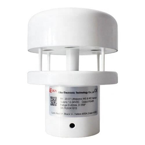 Rika RK120-07 RS485 Modbus Output Mini Ultrasonic Anemometer Small Wind Speed Direction Sensor