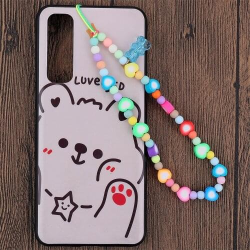 Fashion Telephone Jewelry Polymer Clay Chain For Phone Strap Sunflower Mobile Phone Chains Love Letter Lanyard Best Friend Gift