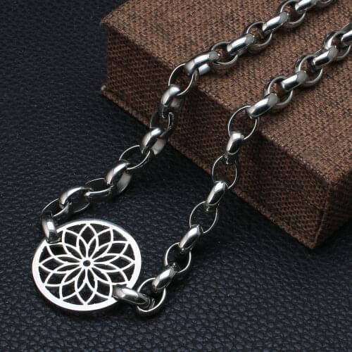 Fashion Stainless Steel Jewelry For Woman Round Necklace Chain High Quality Silver Color For Choose NGEZAABF