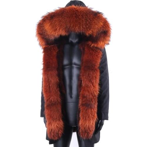 2020 new winter parka men big real raccoon fur collar real fox fur jacket winter jacket long raccoon fur liner hooded parkas