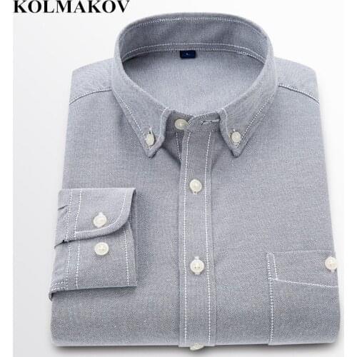 KOLMAKOV New Shirts men Dress Man Classic Shirts Mens Business Casual Blouse Male Slim Fit Long Sleeved Homme Linen Shirt M-5XL