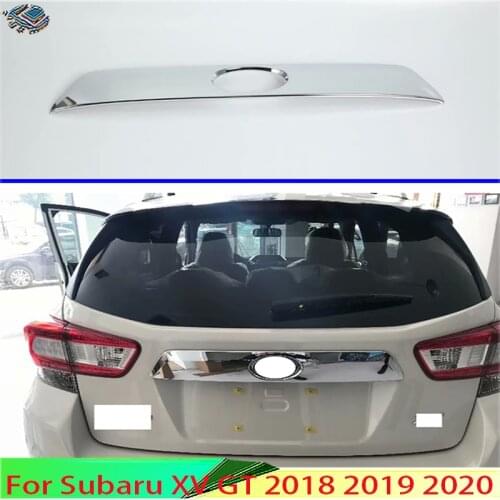 For Subaru XV 2018 2019 Car Accessories ABS Chrome Rear Boot Door Trim Cover Trunk Lid