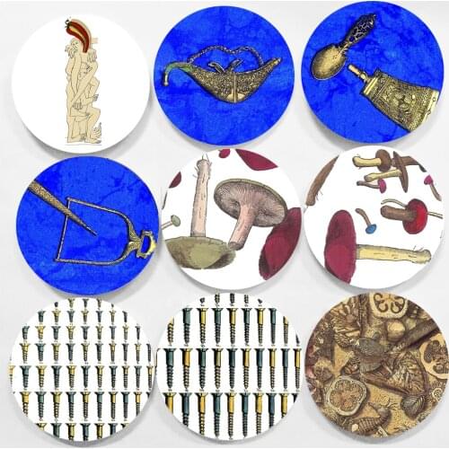 Wall Plate Glass Dish Ceramic Decorative Plate Art Decoration Milan Design Wall-Hanging Handicrafts Beautiful Trays Decorative