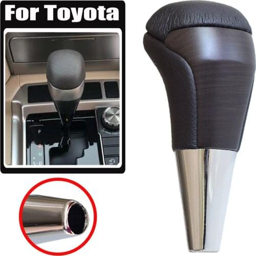 Real Leather Car AT ABS Gear Shift Knob Lever HandBall for Toyota Land Cruiser 200 2016 2017 2018 2019 2020 Car Accessories