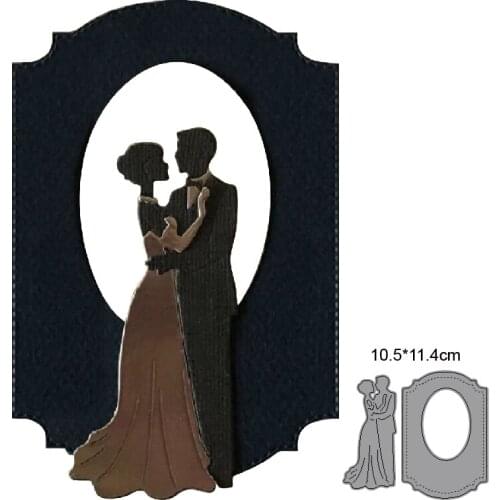 Couple Background Frame New 2021 Metal Cutting Dies for Scrapbook Paper and Card Making Decorative Embossing Die Cut Craft dies