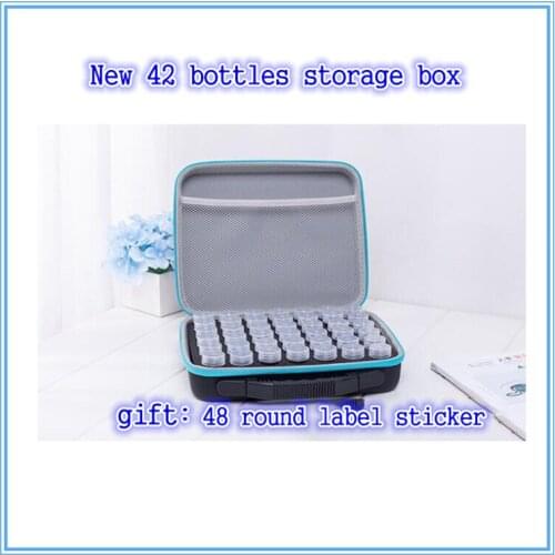 New 42 bottles of diamond painting tools storage box zipper design shockproof and durable diamond embroidery cross stitch access
