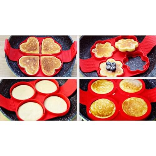 New Silicone Pancake Maker Egg Ring Maker Nonstick Easy Flip Fantastic Egg Omelette Mold Kitchen Gadgets Cooking Baking Tools