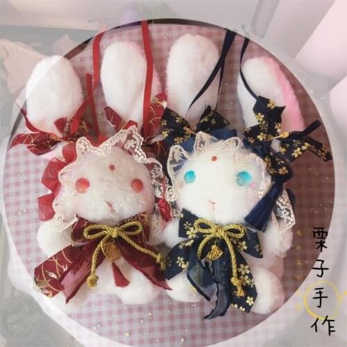 Original Homemade Lolita Element Rabbit Bag and Japanese Lolita Lop Eared Rabbit Backpack Soft Sister Backpack