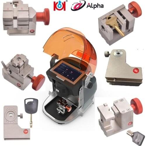 Full 6 Clamps Original Auto Locksmith Tool Alpha CNC Automatic Key Cutting Machine More Accurate Than Miracle A9 Laser Key Maker