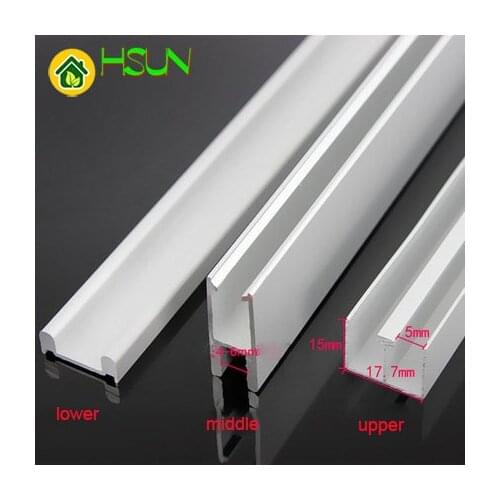 5mm glass track kitchen sliding door slot sliding door up and down track wheel showcase bookcase slideway solid rail pulley