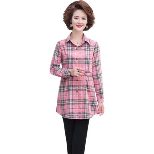 TUOMENGKE Women's Plaid Shirts