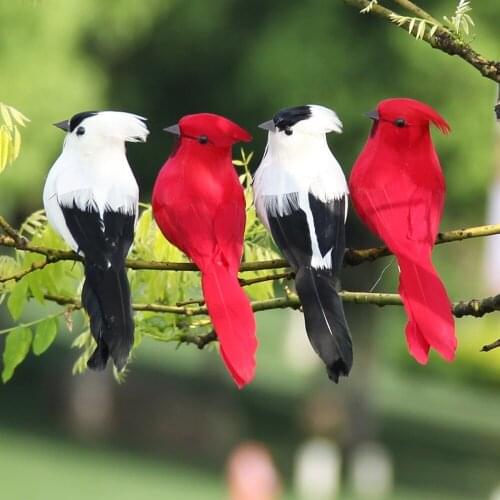 Creative Foam Feather Artificial Parrots Imitation Bird Model Home Outdoors Garden Wedding Decoration Ornament DIY Party