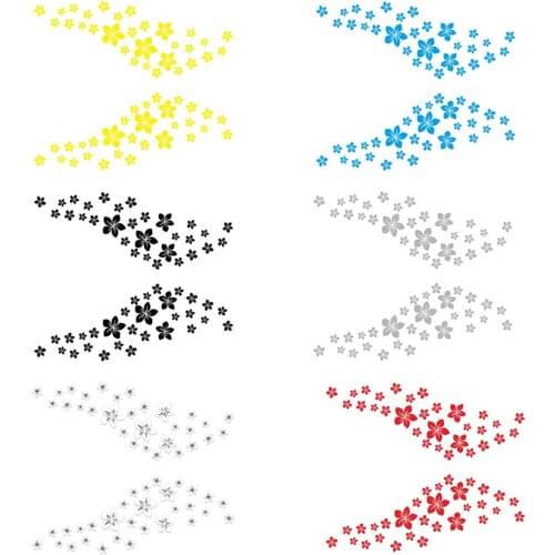 Universal Motors Sticker Decals Cherry Blossom Flowers Car Window Body Decoration Car Exterior Styling Accessories