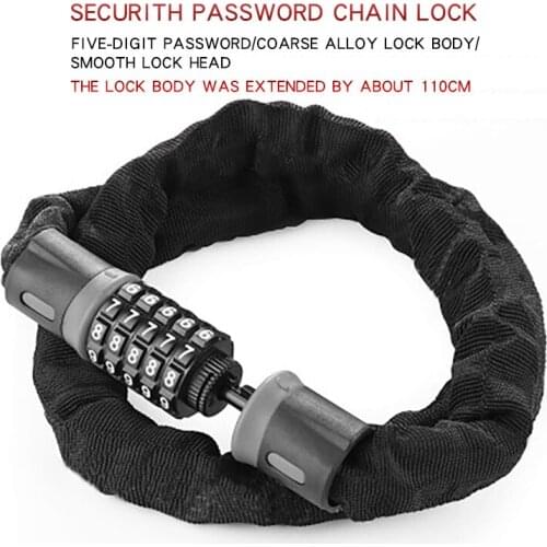 Bicycle anti theft bike lock reinforcement lock accessories motorcycle password safety security cable combination code safety