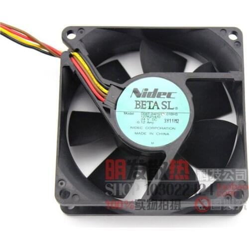 Nidec D08T-24PS10 01BH3 Server Cooling Fan DC 24V 0.12A 80x80x25mm 4-wire