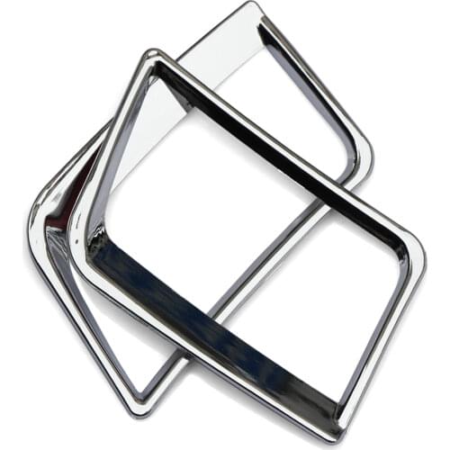 2016 New Design 2pcs ABS chrome For Hyundai Solaris Verna Car trim accessories interior outlet decoration ring