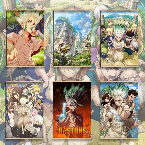 Dr Stone Senku Tsukasa Anime Posters Canvas Painting Wall Art Picture Wall Decor Posters for Living Room Decor Home Decor