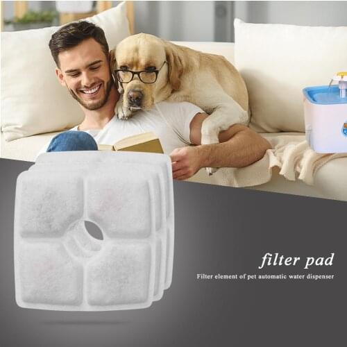 Automatic Pet Drinking Fountain Filter Mat Cat Dog Water Dispenser Square Filters Pad
