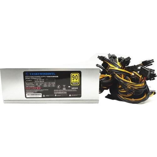 2000w power supply psu ATX12V ETH Coin Mining Miner Power Supply Active PFC Power Supply 8 graphics cards max2400w 220v 110V