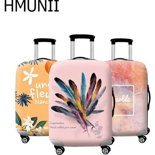 HMUNII Brand Fashion Travel Thicken Elastic Luggage Suitcase Protective Cover, Apply to 18-32inch Cases, Travel Accessories 2018