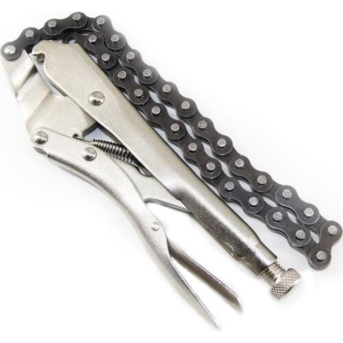 9 inch Chain Clamp Pliers Locking Grip Wrench Pipe Wrench Compound Leverage Function of Side Cutter Pliers