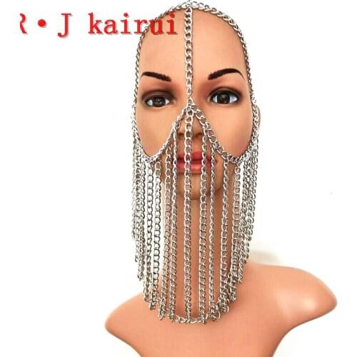 New RJkairui Style RJH014 Simple Silver Chains Heads Jewelry Layers Sexy Headwear Chains Costume Jewelry 3 Colors