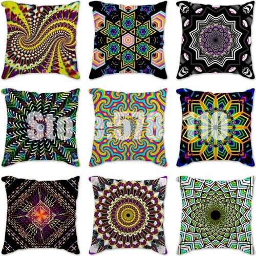Geometric Decorative Cushion Covers Cotton Linen Throw Pillow Cover for Sofa Couch Chair Seat Bed Burgundy Color Pillowcase