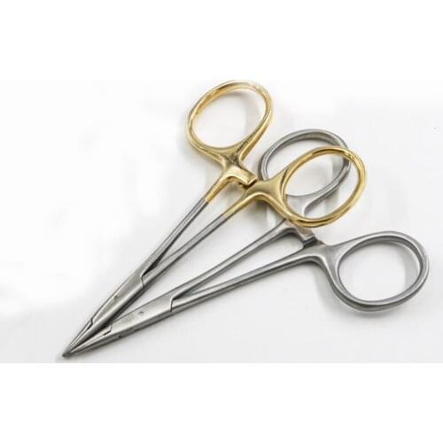 Double eyelid embedding needle holder plastic surgery tool stainless steel needle holder with gold handle hospital needle holder