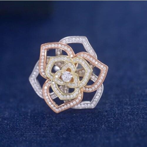 Designer Fashion 925 Sterling Silver Jewelry 3A Cubic Zirconia Party Ring