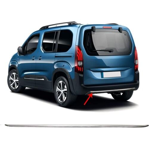 Peugeot Rifter Chrome Rear Bumper Diffuser Trim 2019 and Post
