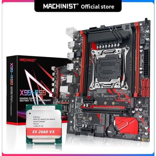 Machinist X99 Motherboard Combo Kit Set With Xeon E5 2660 V3 Processor Support LGA 2011-3 CPU DDR4 Memory Four-channel x99 RS9