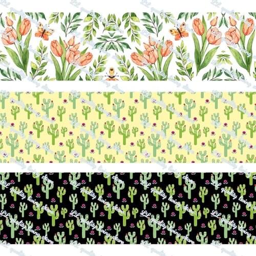 Custom printed grosgrain ribbon 25-75mm Gift Bow Craft Wedding Party Supplies Silk Sewing Accessories Fabric 50 yards