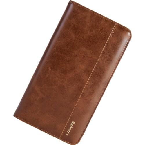 PU Leather Mens Wallet Multi Function Large Capacity Male Long Clutch Wallets Cell Phone Pack Coin Purse Photo Card Holders New