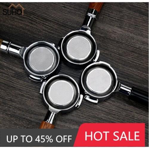 58mm Creative Stainless Steel Double Ear Coffee Machine Handle Bottomless Filter Portafilter Universal Espresso Coffee Tools
