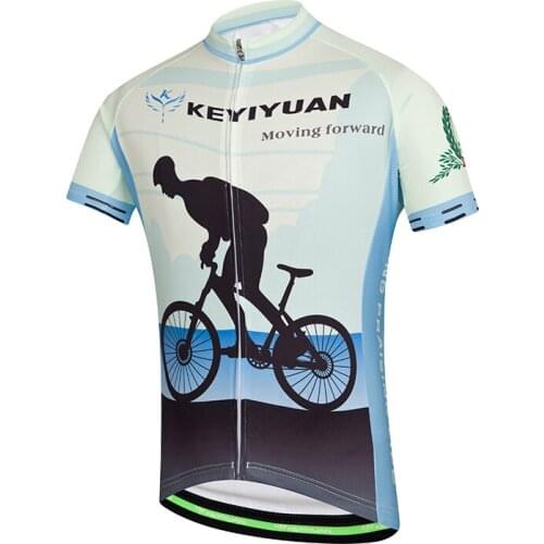 KEYIYUAN Summer Triathlon Tops Highway MTB Shirt Mens Short Sleeve Quick Dry Bike Cycling Jersey Wielren Kleding Heren
