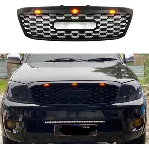 Modified For Hilux Radiator Grille For Hilux Vigo 2008 2009 2010 2011 Front Racing Grill Grills Mesh Front Bumper Grilles