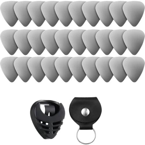 32Pcs Metal Guitar Picks Set Includes Guitar Picks and Picks Holder Case Storage Bag for Guitar, Bass and Ukulele